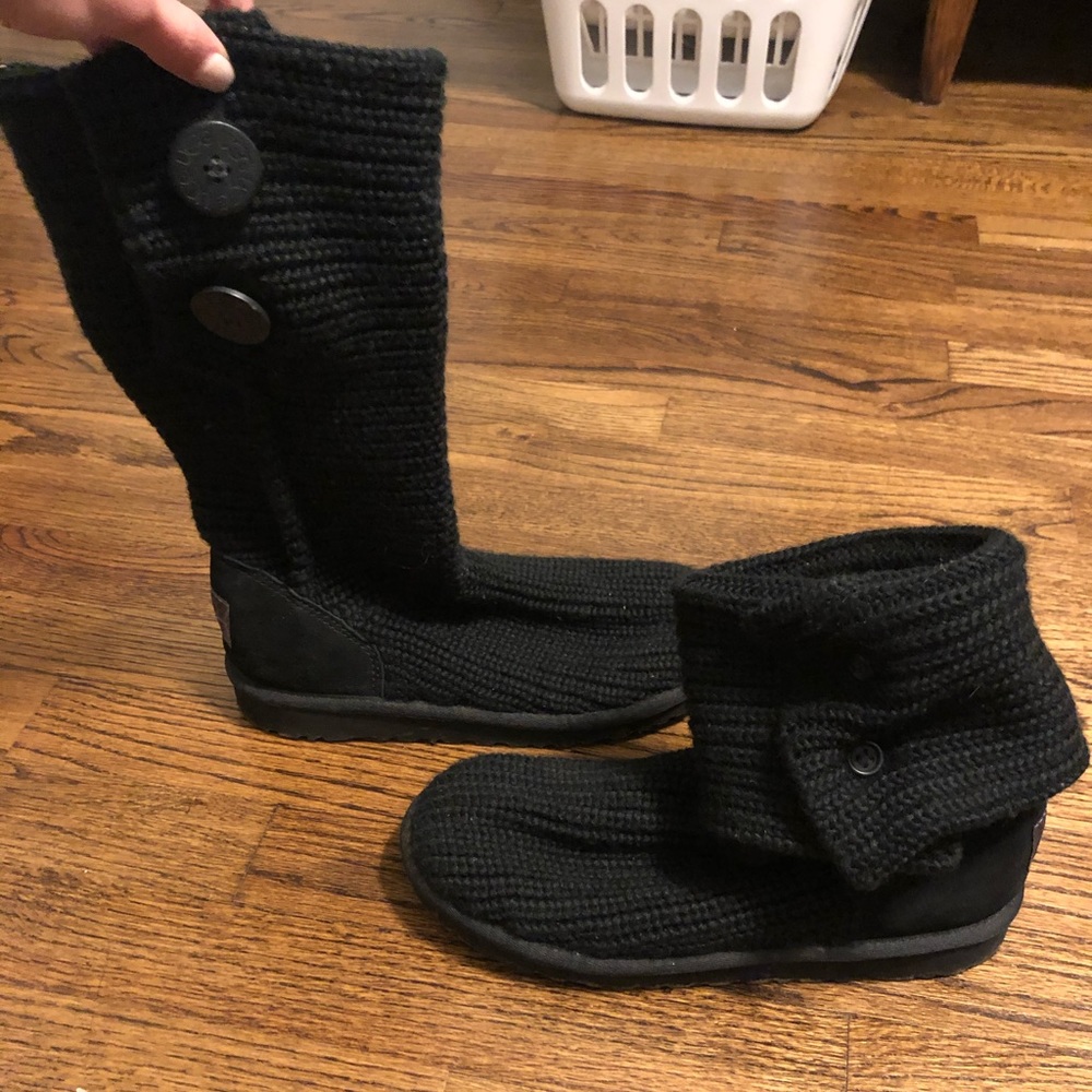 Black crochet UGGS